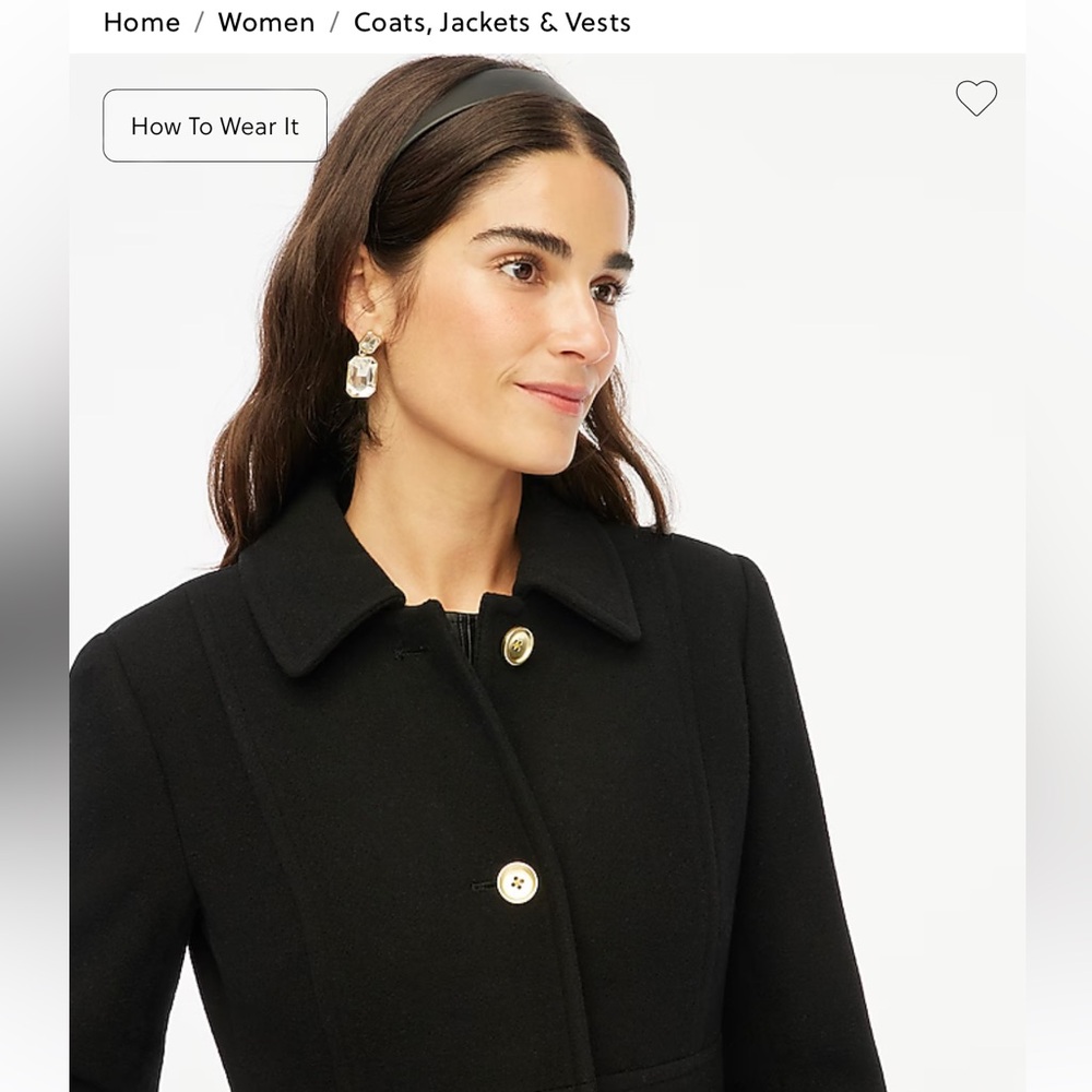 J.Crew black trench coat